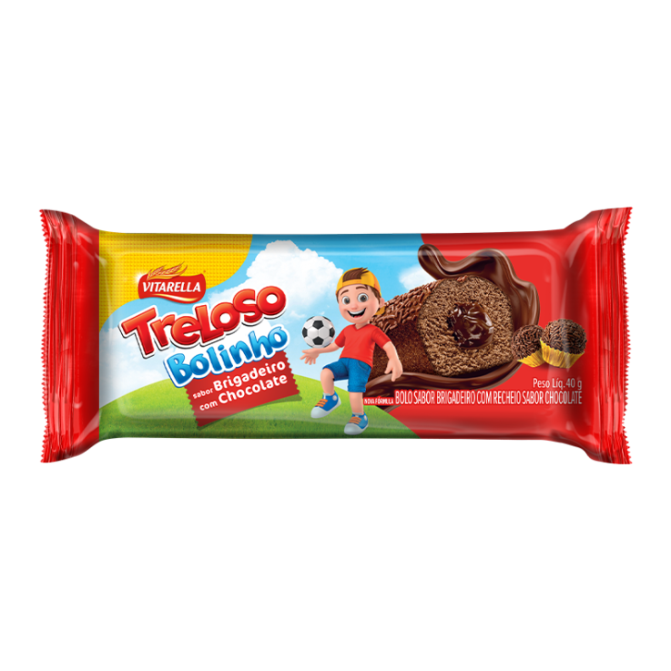 Treloso Bolinho sabor Brigadeiro com recheio de Chocolate Treloso Bolinho sabor Brigadeiro com recheio de Chocolate
