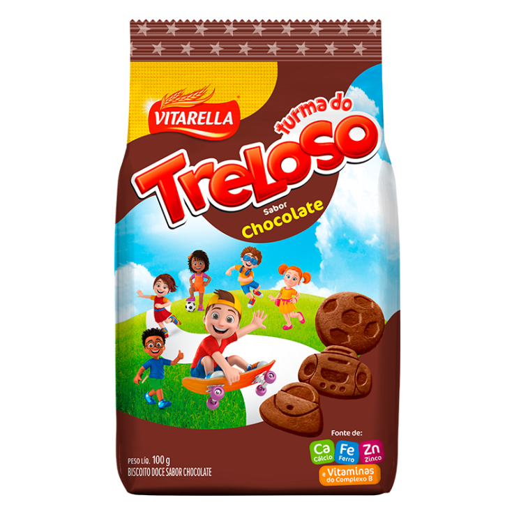 Turma do Treloso Biscoito sabor Chocolate