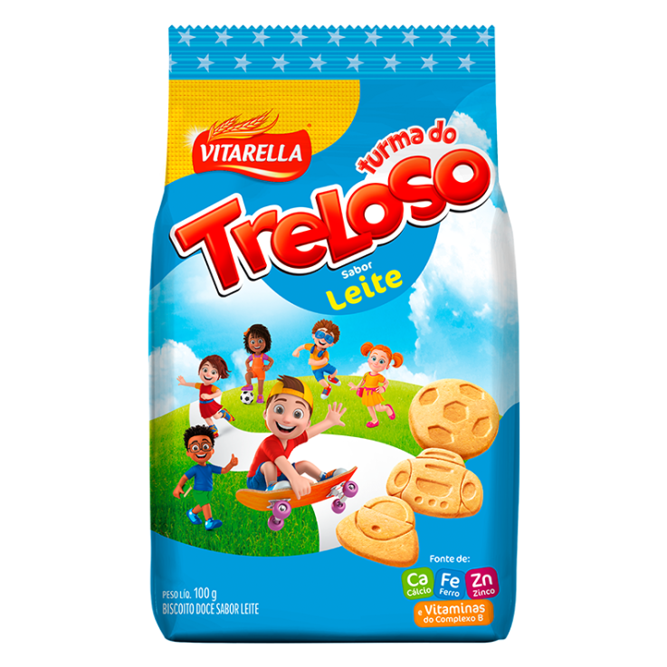 Turma do Treloso Biscoito sabor Leite