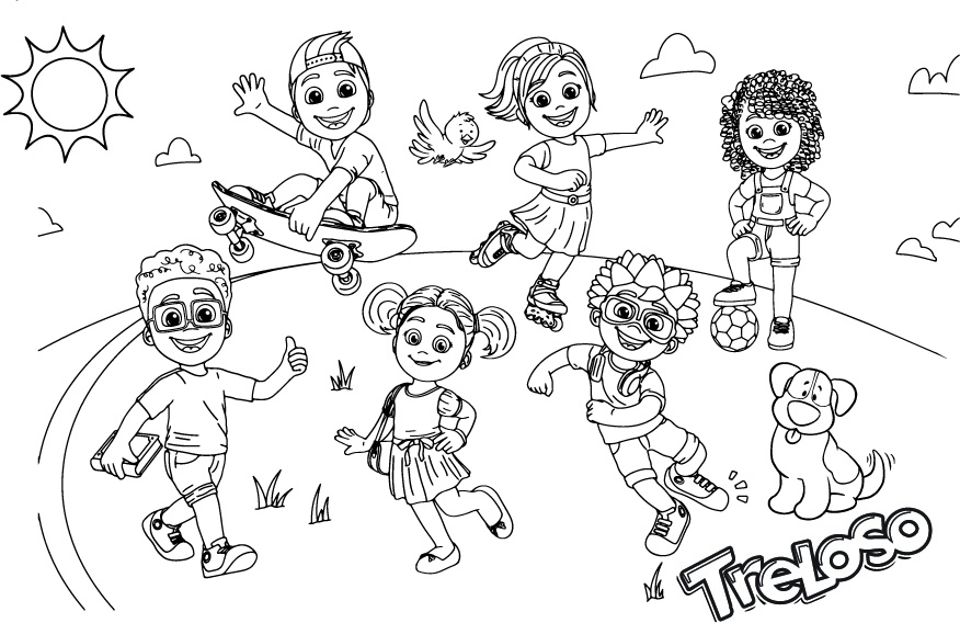 Desenhos de Brincadeiras para colorir - Tudodesenhos