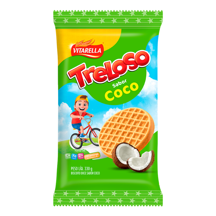 Treloso Biscoito Doce sabor Coco Treloso Biscoito Doce sabor Coco