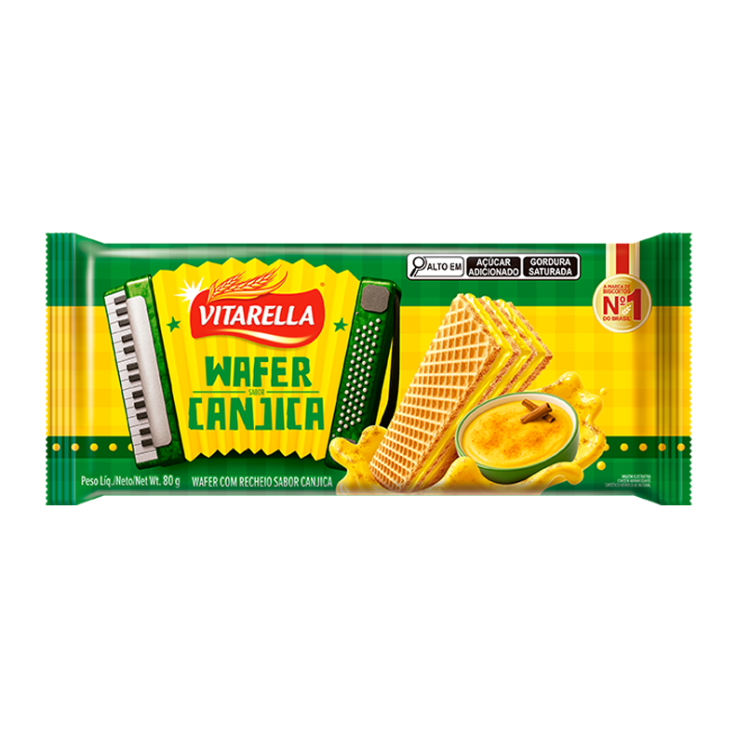 Wafer com recheio sabor Canjica